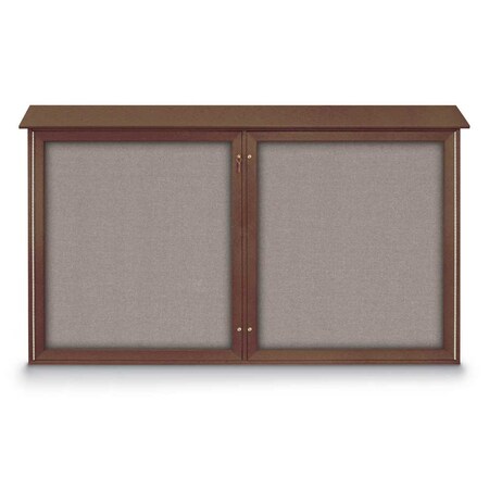 United Visual Products Open Faced Traditional Rounded Corkboard UV646ARC-BRONZE-AMETHY